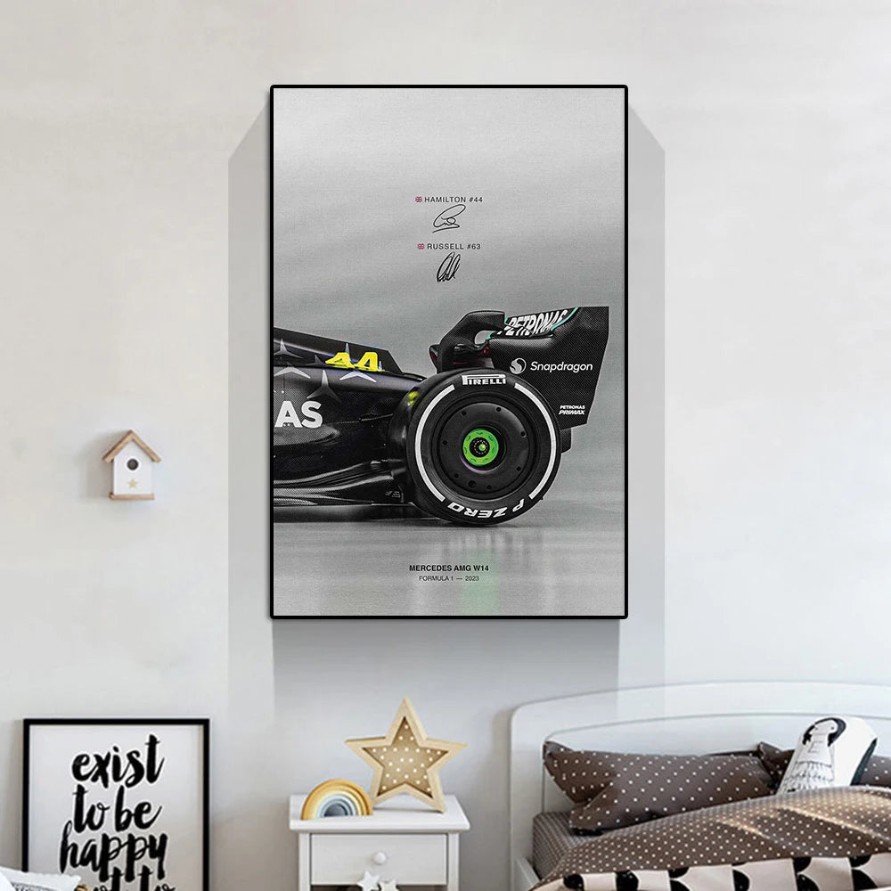 2023 Mercedes AMG Petronas F1 Rear Side Poster