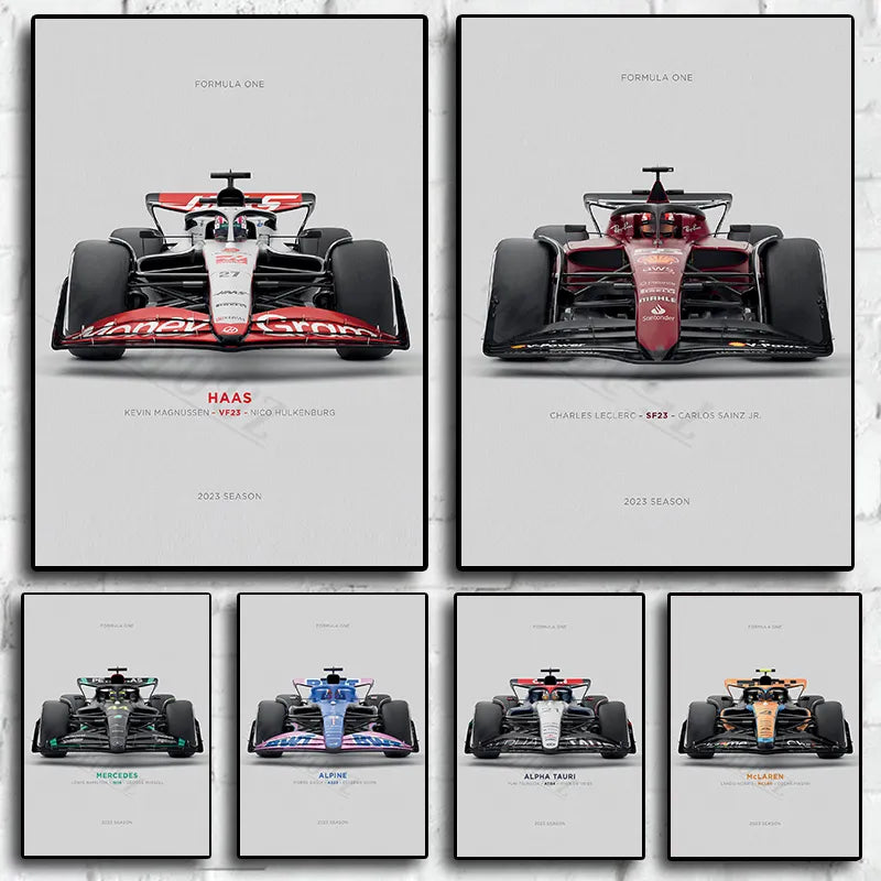 F1 2023 Car Canvas Poster