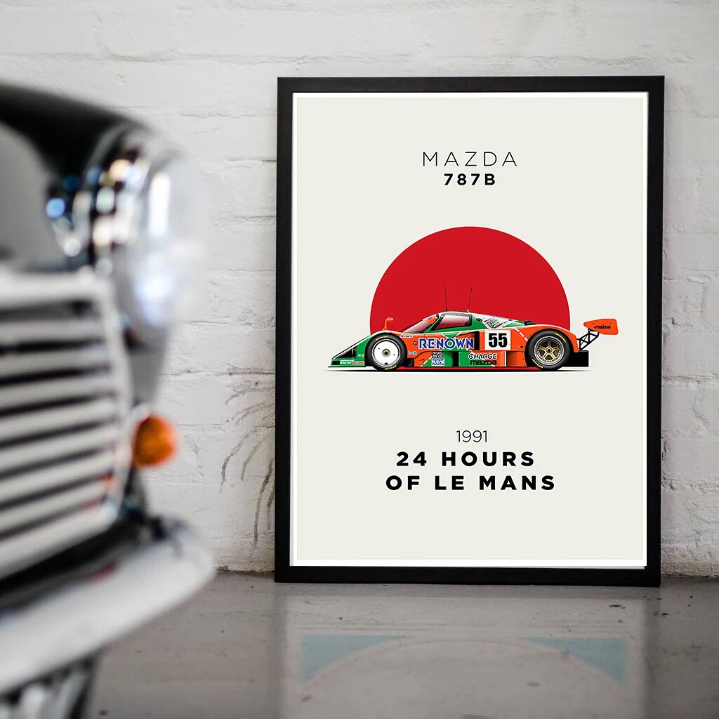 1991 Mazda 787B 24 Hours of Le Mans poster