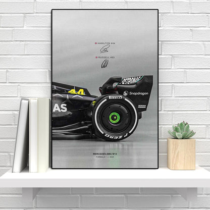 2023 Mercedes AMG Petronas F1 Rear Side Poster