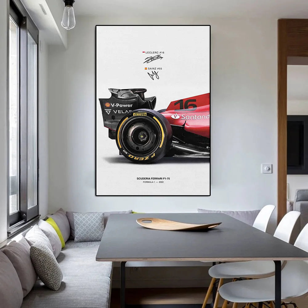 Ferrari F1-75 Rear Side Print