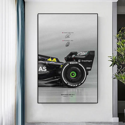 2023 Mercedes AMG Petronas F1 Rear Side Poster