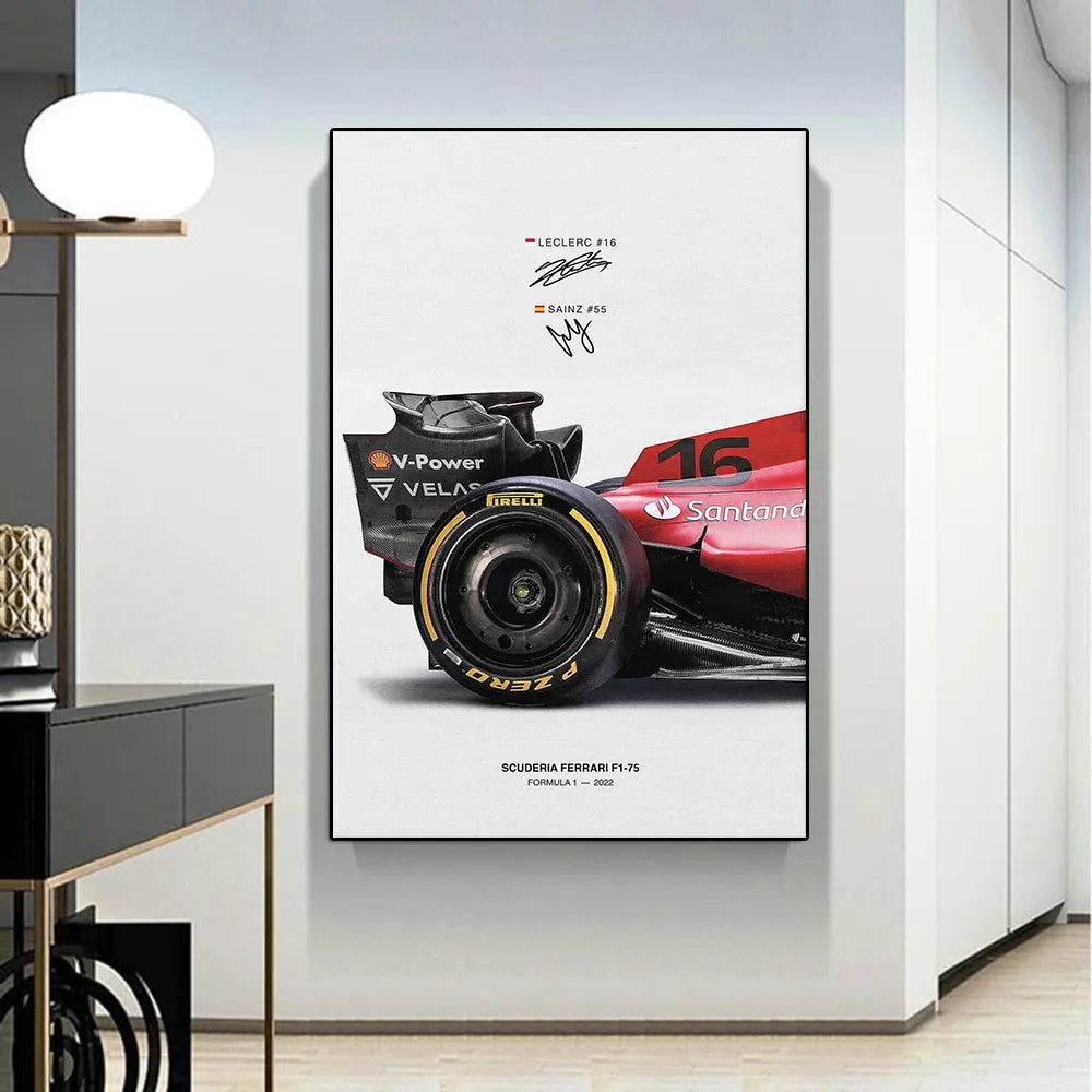 Ferrari F1-75 Rear Side Print