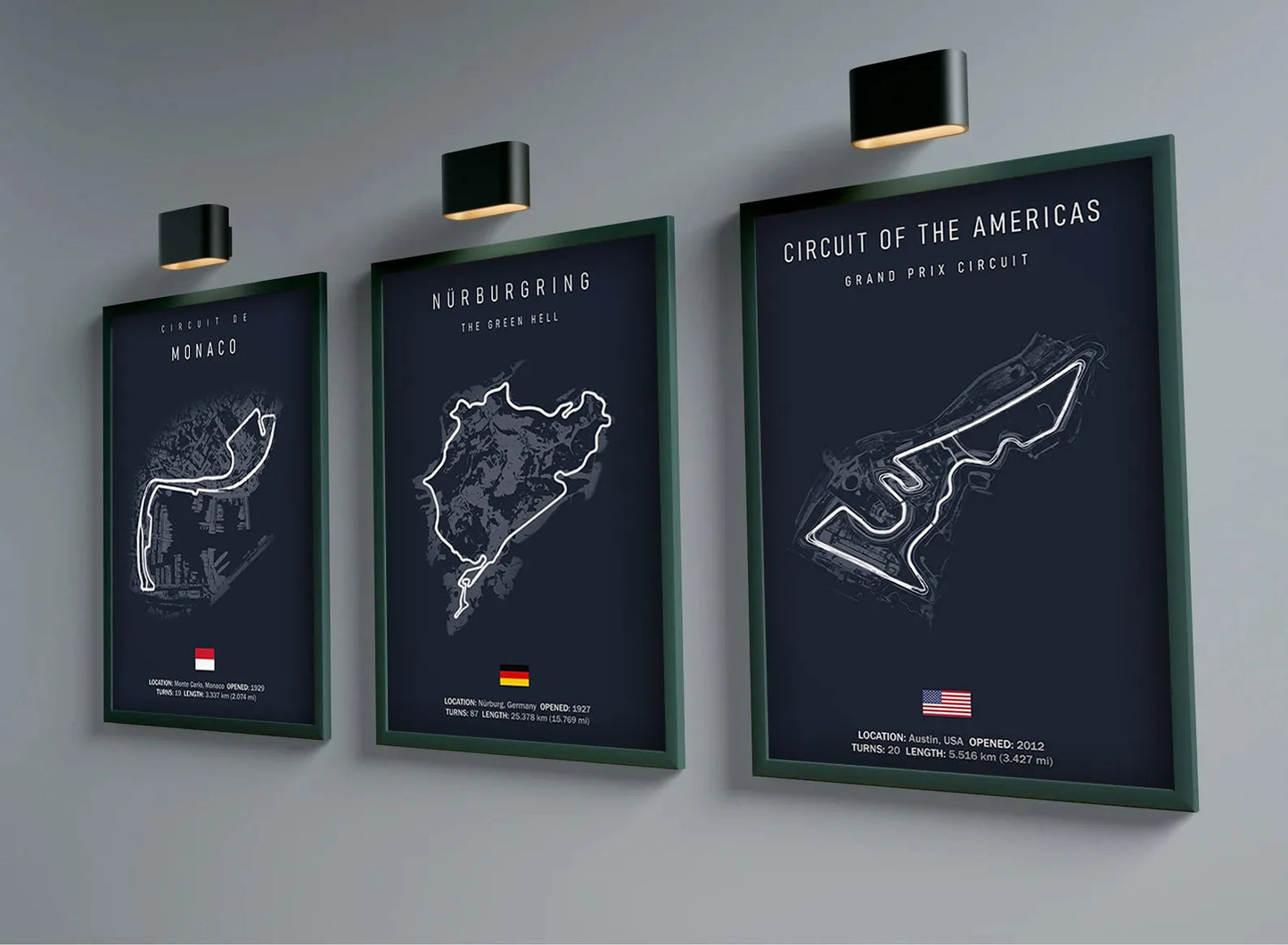 Track Circuit Canvas Poster - Spa, Monza, Monaco & MORE