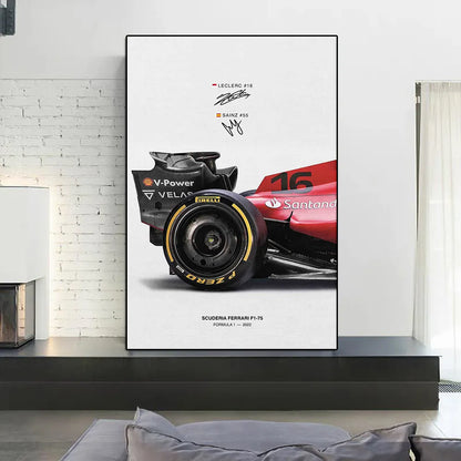 Ferrari F1-75 Rear Side Print